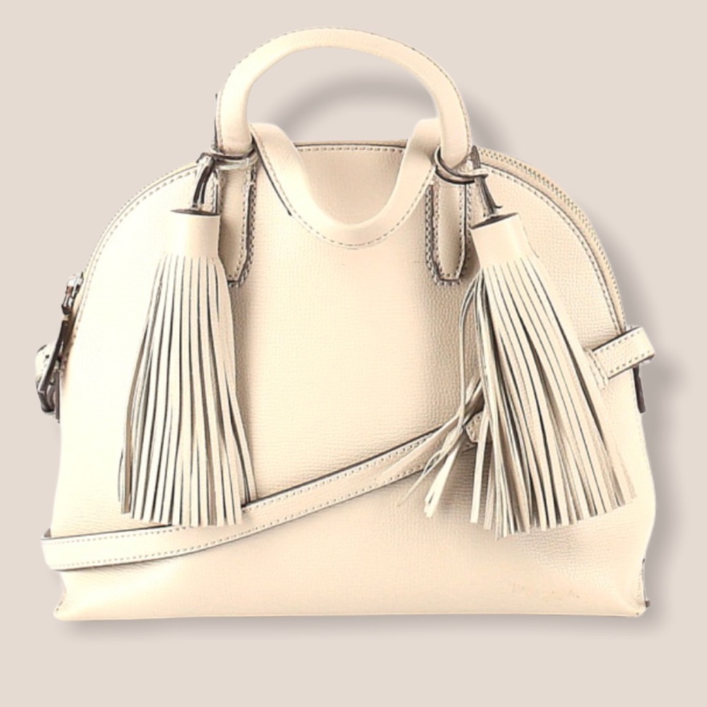 Loeffler Randall double tassel ivory leather bag